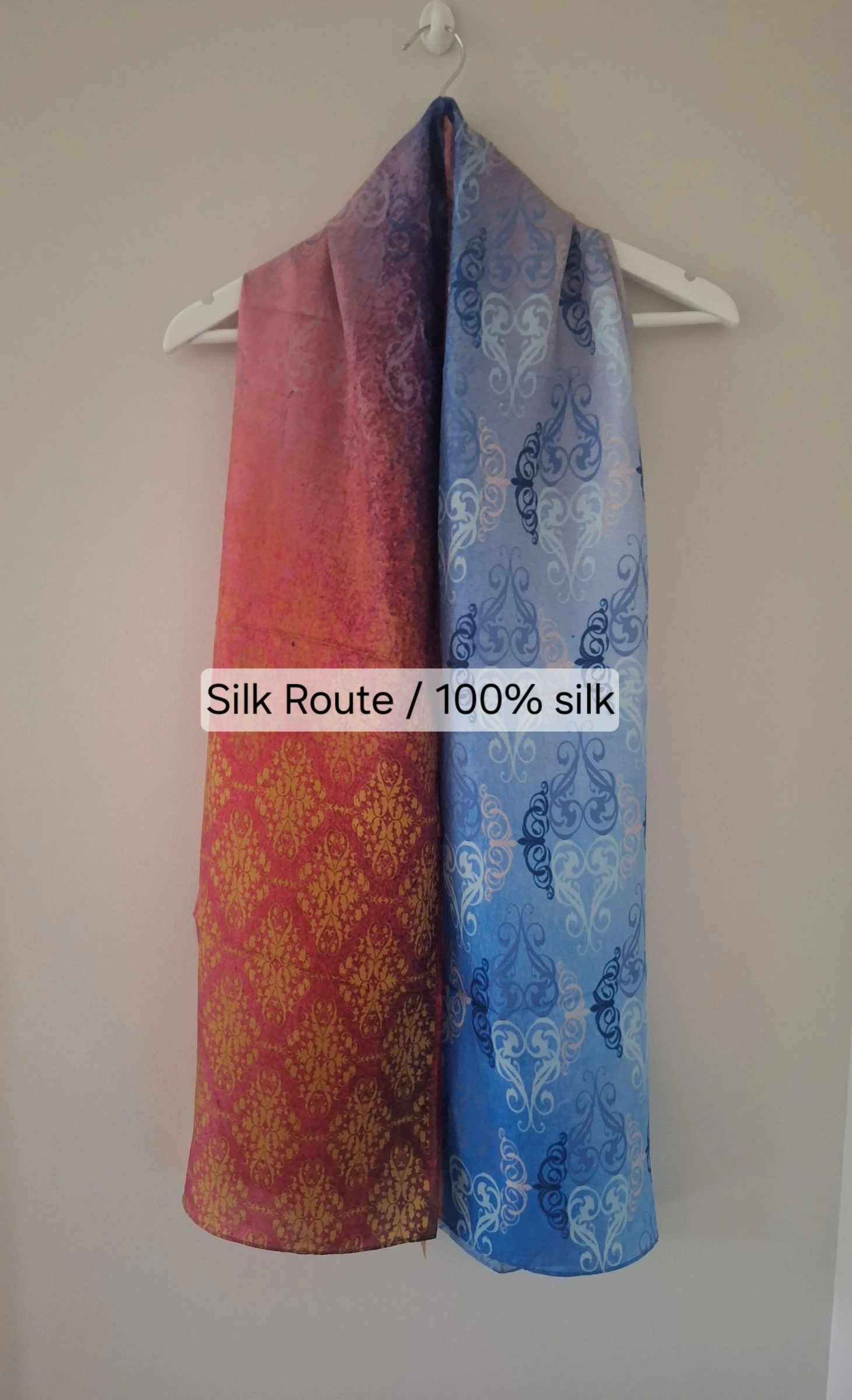 Nieuwe ethnic chic multicolor zijden sjaal Silk Route